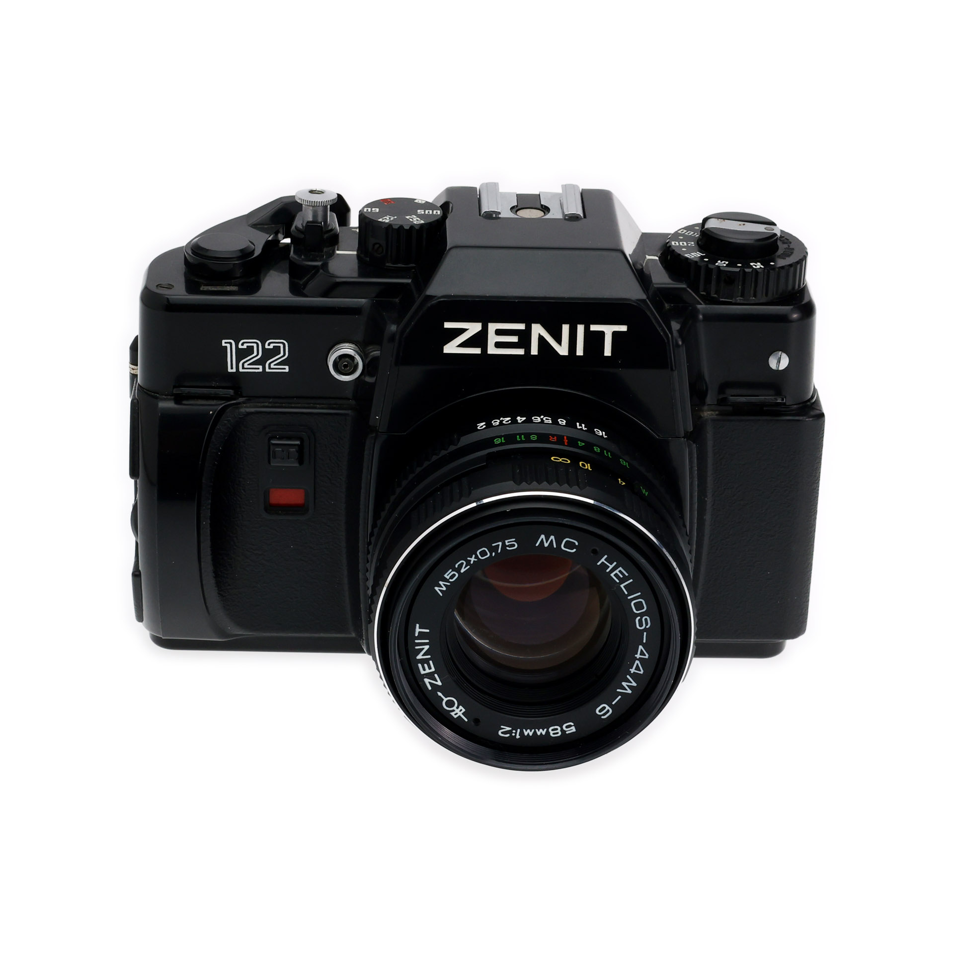 【動作品】ZENIT 122 一眼レフ ・ Tessar 50/2.8 付 Zenit 122 35mm Film Manual Focus SLR Camera with 58mm F2 Helios